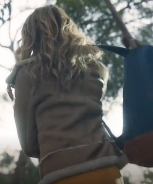 La Brea Natalie Zea Shearling Suede Jacket - Image 7