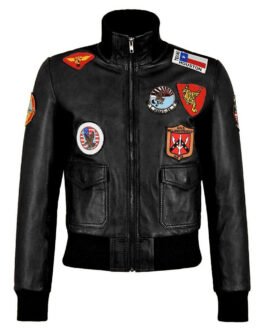 Navy Air Force Pilot Jet Fighter Leather Jacket