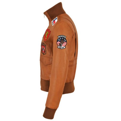 Navy Air Force Pilot Jet Fighter Leather Jacket - Image 6