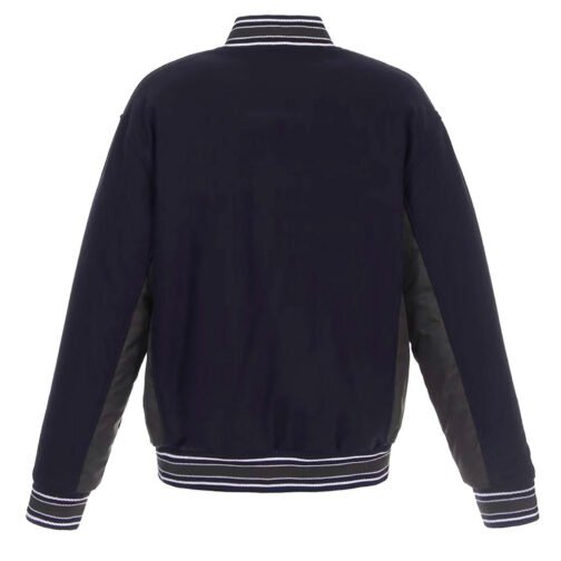 Navy/Charcoal Accent Vancouver Canucks Varsity Wool Jacket - Image 2