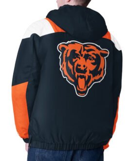 Navy Chicago Bears Charger Half-Zip Pullover Jacket