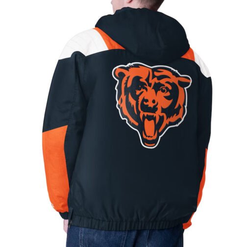 Navy Chicago Bears Charger Half-Zip Pullover Jacket - Image 2