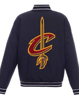 Cleveland Cavaliers Poly Twill Navy Blue Jacket