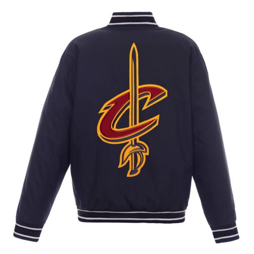 Cleveland Cavaliers Poly Twill Navy Blue Jacket - Image 2