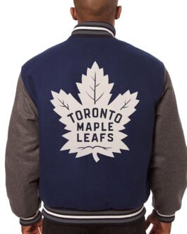 Toronto Maple Leafs Navy/Gray Varsity Wool Jacket