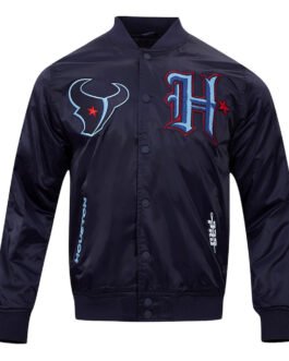 Houston Texans H-Town Navy Satin Jacket