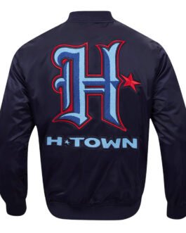 Houston Texans H-Town Navy Satin Jacket