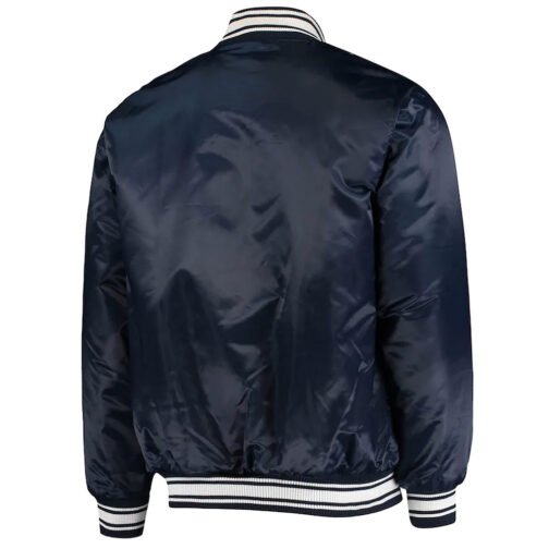Houston Texans Locker Room Navy Blue Satin Jacket - Image 2