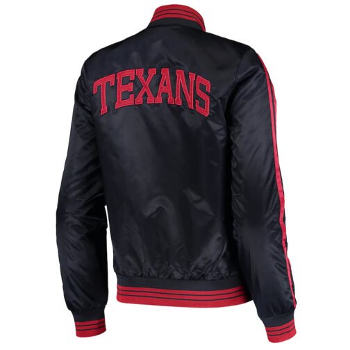 Houston Texans Overtime Varsity Blue Satin Jacket - Image 2