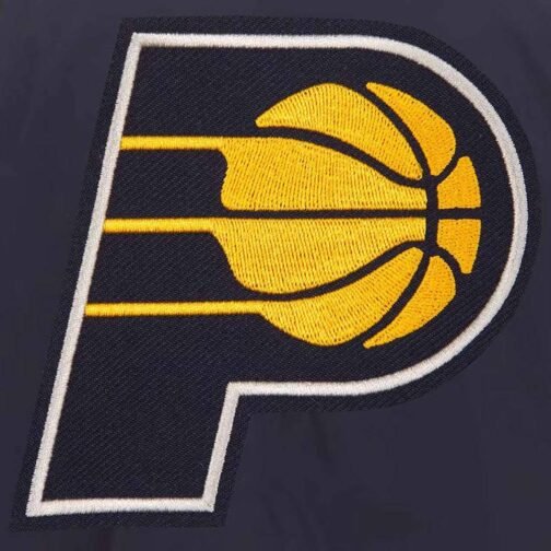 Navy/Grey Indiana Pacers Nylon Bomber Jacket - Image 4