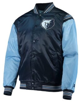 The Enforcer Memphis Grizzlies Navy/Light Blue Satin Jacket