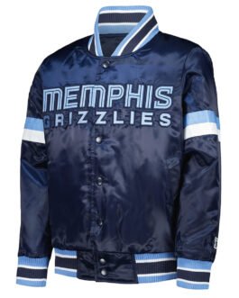 Memphis Grizzlies Home Game Navy Satin Jacket