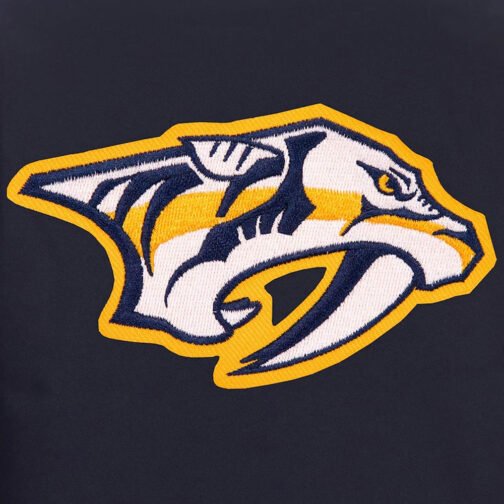 Navy Nashville Predators Front Hit Poly Twill Jacket - Image 4