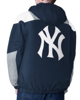 Navy NY Yankees Charger Half-Zip Pullover Jacket