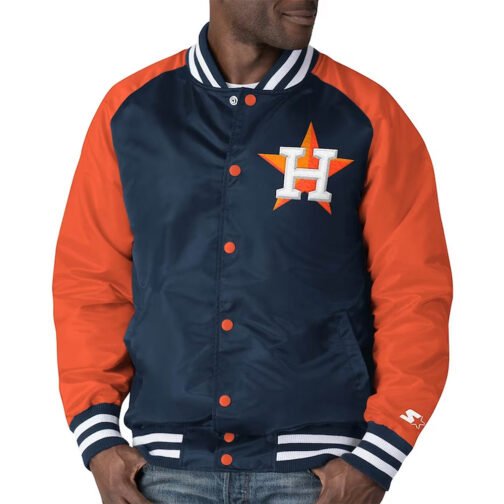 Navy/Orange Houston Astros The Lead Off Hitter Jacket - Image 5