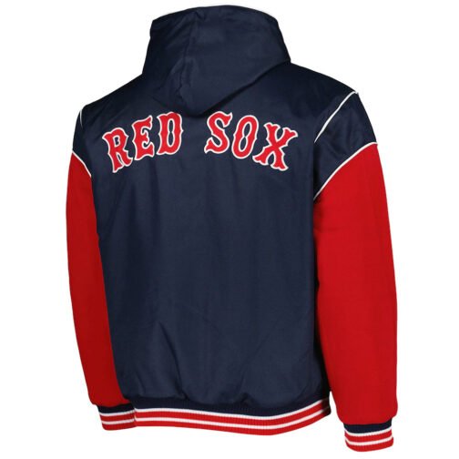 Navy/Red Boston Red Sox Hoodie Jacket - Image 2
