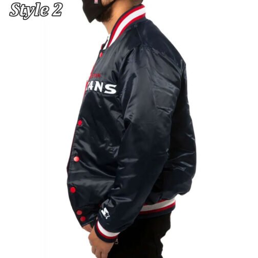 Houston Texans Enforcer Navy/Red Satin Jacket - Image 11