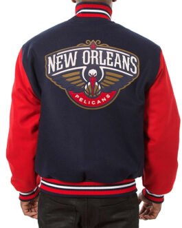 Navy/Red New Orleans Pelicans Varsity Jacket