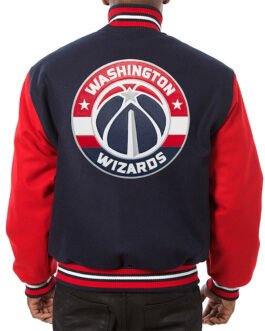Washington Wizards Domestic Navy/Red Varsity Wool Jacket