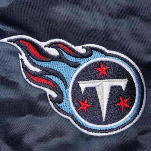 Tennessee Titans Locker Room Navy Satin Jacket - Image 4