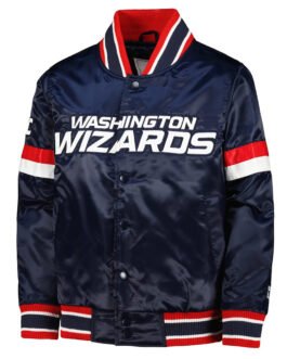 Washington Wizards Home Game Navy Satin Jacket