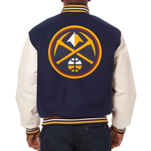 Denver Nuggets Varsity Navy/White Jacket - Image 2