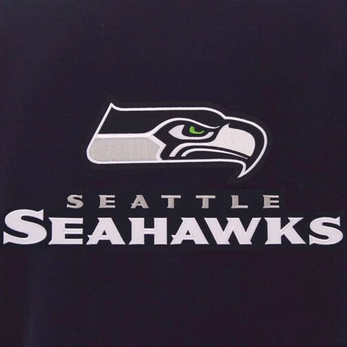 Navy/White Seattle Seahawks Varsity Jacket - Image 3