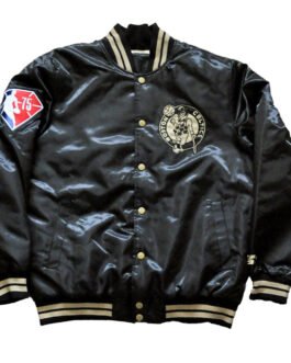 NBA 75th Anniversary Boston Celtics Black Satin Jacket