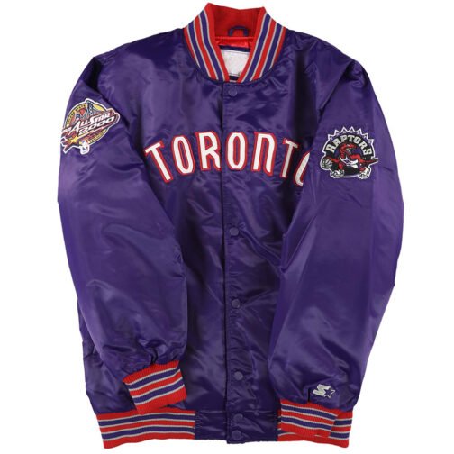 Purple NBA All Star 2000 Toronto Raptors Satin Jacket - Image 3
