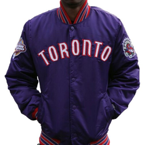Purple NBA All Star 2000 Toronto Raptors Satin Jacket - Image 4