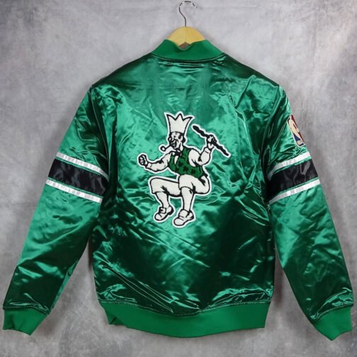 Boston Celtics NBA Green Satin Jacket - Image 4