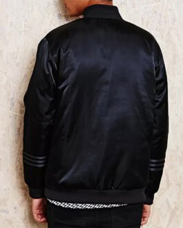 NBA Brooklyn Nets Black Satin Jacket