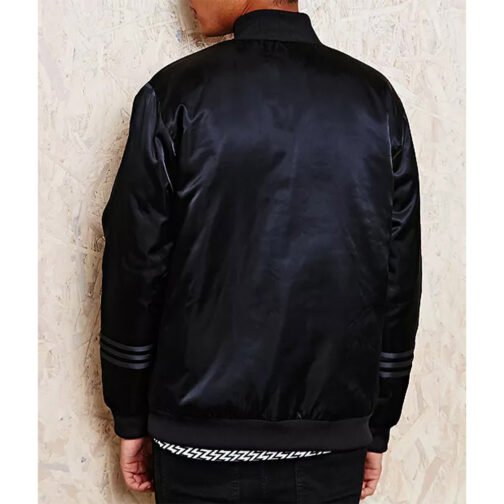 NBA Brooklyn Nets Black Satin Jacket - Image 2