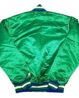 NBA Dallas Mavericks Green Satin Jacket