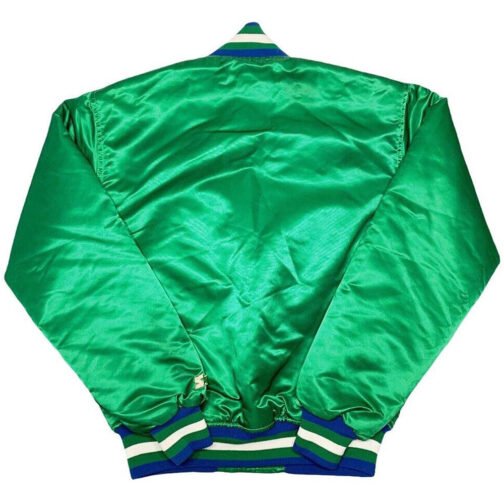 NBA Dallas Mavericks Green Satin Jacket - Image 2
