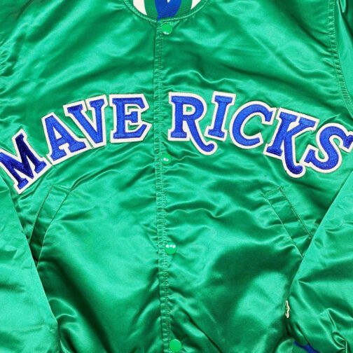 NBA Dallas Mavericks Green Satin Jacket - Image 3