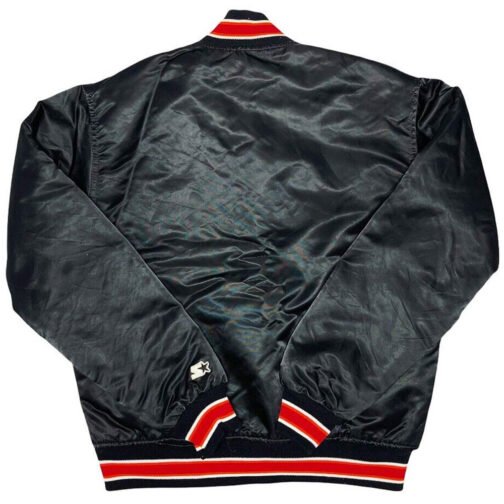 90s Miami Heat Satin Black Jacket - Image 2