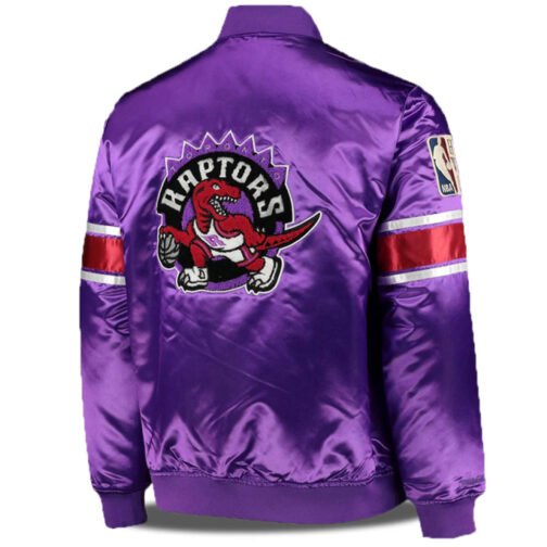 NBA Purple Toronto Raptors Satin Jacket - Image 2