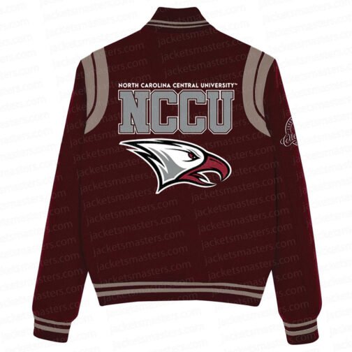 NCCU Maroon Varsity Wool Jacket - Image 2
