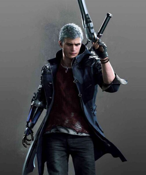Nero Devil May Cry 5 Denim Coat with Hood - Image 3