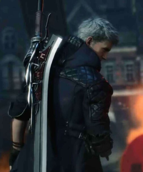 Nero Devil May Cry 5 Denim Coat with Hood - Image 9