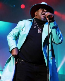 New Edition Legacy Tour Light Blue Leather Coat