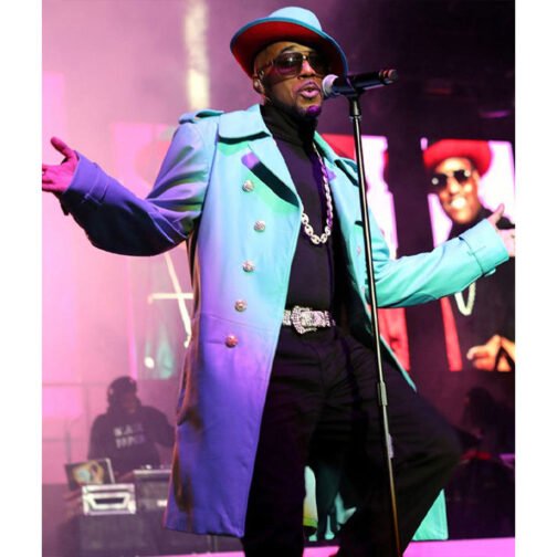 New Edition Legacy Tour Light Blue Leather Coat - Image 4
