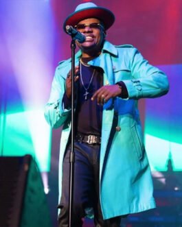 New Edition Legacy Tour Light Blue Leather Coat