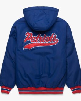 New England Patriots Blue Hooded Jacket