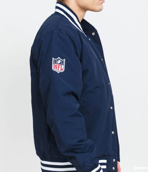 New England Patriots Bomber Blue Jacket - Image 6