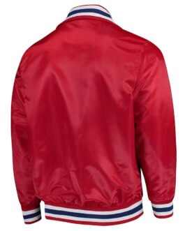 New England Patriots Captain Red Varsity Satin Jacket