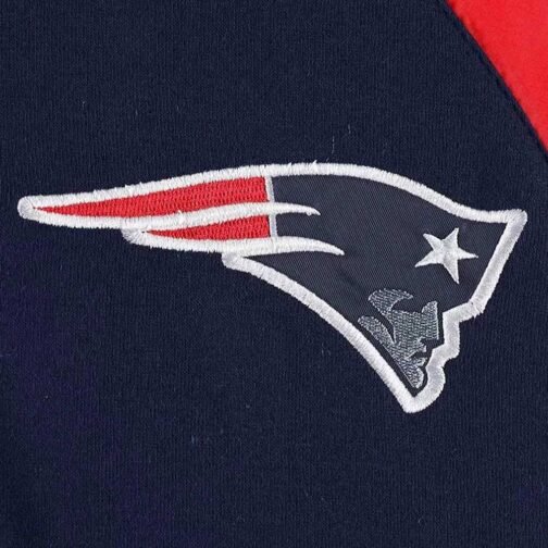 New England Patriots Defender Royal Hoodie Varsity Jacket - Image 4