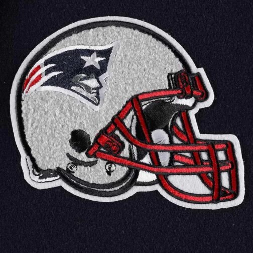 Mash Up New England Patriots Varsity Navy and White Jacket - Image 5