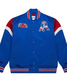 New England Patriots Midweight Royal Satin Jacket